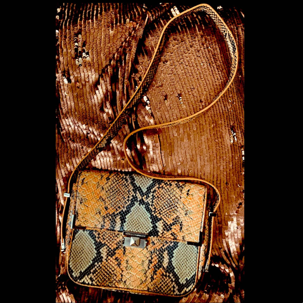 Rebecca Minkoff Python Print Leather Shoulder Bag